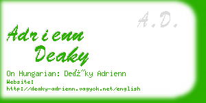 adrienn deaky business card